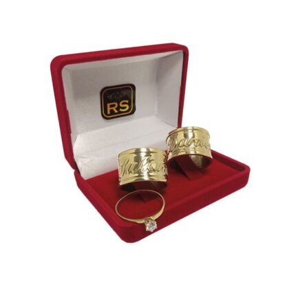 Par de Alianças 14mm Personalizada + Anel Solitário de BRINDE